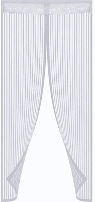 Myggenet til dør med magnetlukning Hvid 100 x 220 cm