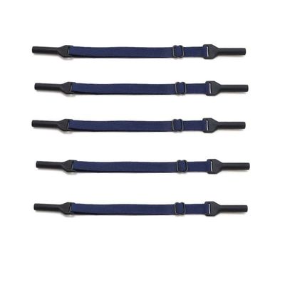 5-pak Blå Elastisk Brille Snor til Voksne med Metal Anti-Slip Kæde, Kompatibel med Briller og Solbriller Blue