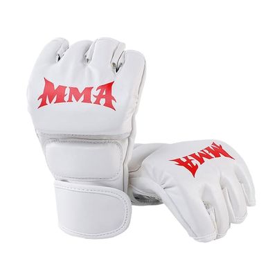 Halvfinger Boksehandsker - MMA Sparring & Punching Bag Træning White
