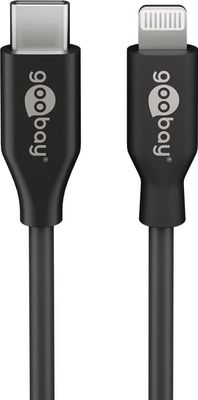 Lightning til USB-C™ opladnings- og synkroniseringskabel, 1 m, sort