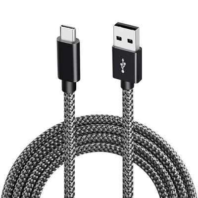 USB 2.0 - USB-C -kaapeli 3A pikalataus Black 2 m
