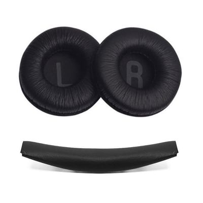 Öronkuddar och kudde för huvudbåge JBL T450/T500 BT, Tune600, 510BT, JR300 Black