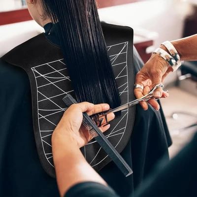 Silikon Hårklippekappe, Profesjonell Frisørkappe for Hårfarging, Hårpleie og Styling Black