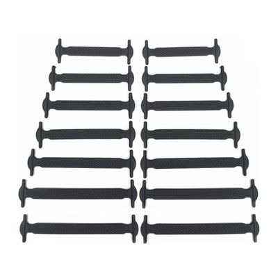 Knytfri elastiske skolisser Black