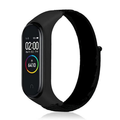 Nylon klokkerem til Xiaomi Mi Band 3/4/5/6/7 Black