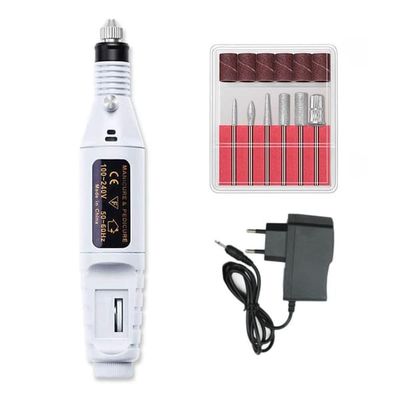 Elektrisk neglefil med 6 bits White