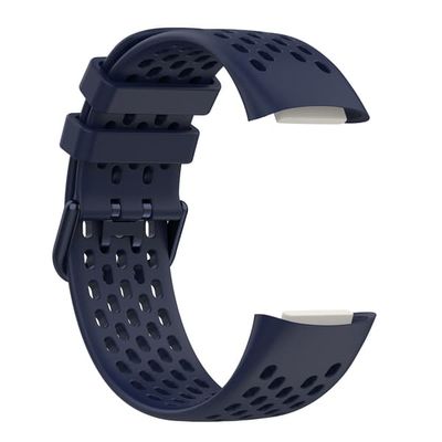 Silikonarmbånd for Fitbit Charge 6/5 DarkBlue