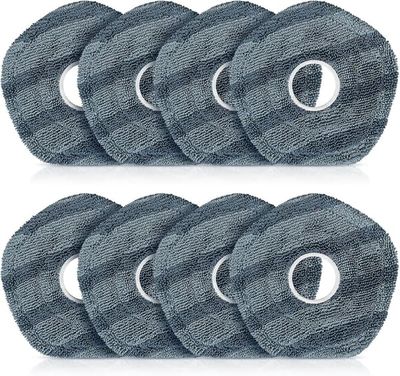 Moppklutsett kompatibelt med Eufy X10 Pro Omni/X9 Pro - mikrofiber for effektiv gulvrengjøring i hjemmet, maskinvaskbar og gjenbrukbar 8-pk