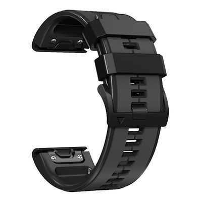 26 mm silikonarmbånd for Garmin Fenix 6X/Fenix7X/7X pro, COROS Black