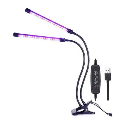 Plantelampe/plantebelysning med 2 fleksible LED-lysstofrør