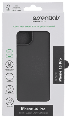 iPhone 16 Pro Silicone Mag bakdeksel, resirkulert, svart
