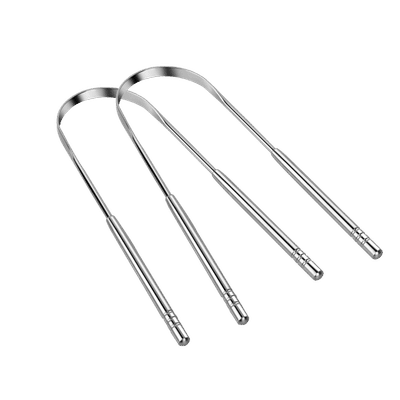 U-formet tungeskrape i rustfritt stål 2-pack
