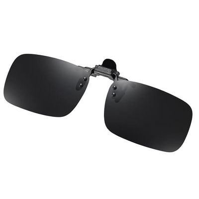 Polariserede Clip-on Solbriller - Medium Størrelse Spejl Black