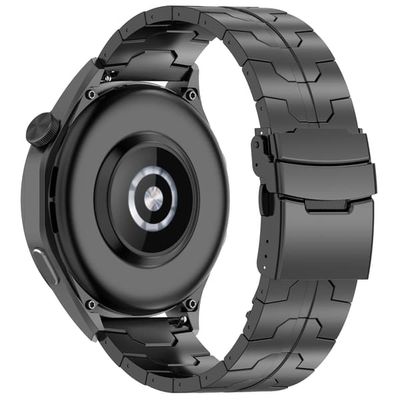 Titanium urrem til 22 mm Smartwatch Black Security Clasp