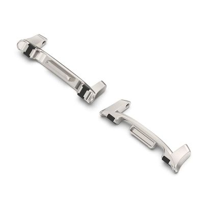 2 stk. rustfrie stål koblingsstykker med gummiknotter for Samsung Galaxy Watch 8 og 8 Classic Silver 20 mm