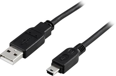 USB 2.0 cable Type A Male, Type Mini B Male 3m, black