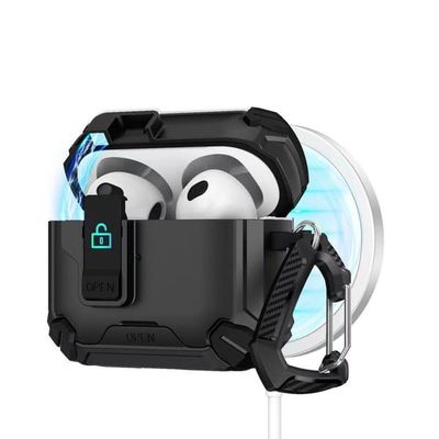 Magnetiskt AirPods 4 Fodral: TPU PC Skyddskåpa med Ställ kompatibelt med Apple AirPods 4
