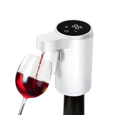 Smart sensor vin dispenser - USB genopladelig berøringskontrol automatisk spirituspumpe med justerbar dosering til spiritus, hjem og fester White