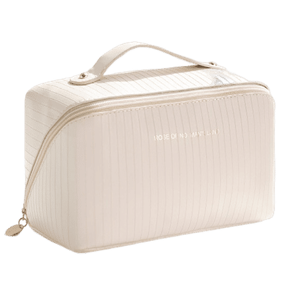 Rummelig toilet-/sminketaske Beige