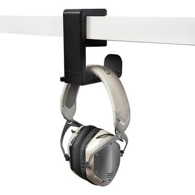 Hållare för Hörlur/Headset Svart Monterat på skrivbordsskiva