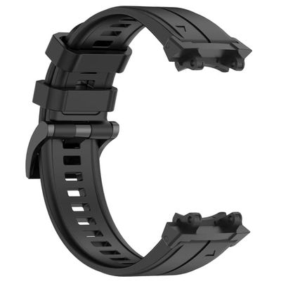 Förtjockat spänne silikon klockarmband för Amazfit T-Rex 2/3 - Svart