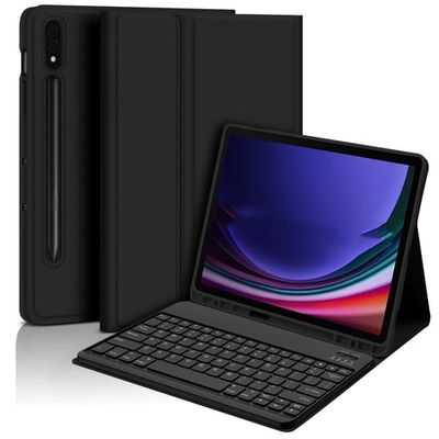 Bluetooth-tastaturdeksel + tastatur for Samsung Galaxy Tab S9/S9 FE/S10 (10,9 tommer)