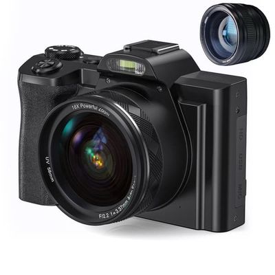 Digitalkamera 4K, 48MP, CMOS, 16x zoom, selvutløser