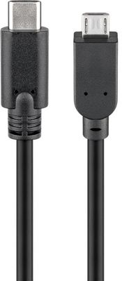 USB 2.0-kabel (USB-Câ„¢ til micro-B 2.0), svart