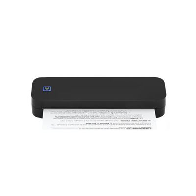 Bærbar A4 termisk skriver D80 – blekkfri Bluetooth, batteridrevet mobil A4-utskrift for kontor, kompatibel med iOS, Android, Windows, 203dpi Black