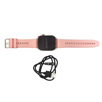 Smart ur med EKG, puls, blodtryk, søvn, skridttæller Pink