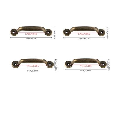 Skabsgreb i Vintage Design, 4-pak Bronze