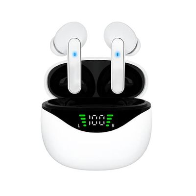 Trådløse 5.4 Bluetooth-ørepropper DP4 Lang batteritid White