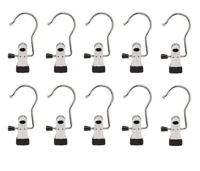 Krog med klemme Rustfrit stål 10-pack