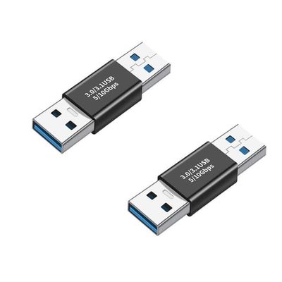 USB 3.0 Hann til Hann Adapter - Koble Sammen USB-kabler for Dataoverføring og Lading (2-pakning)
