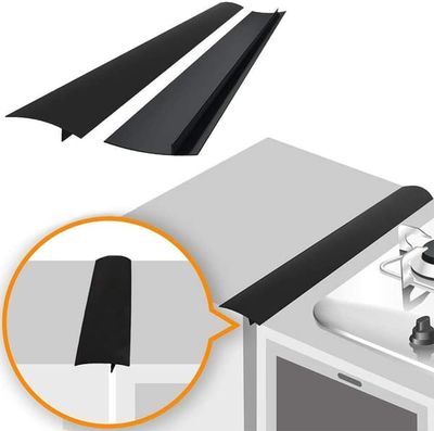 List som holder rent mellom komfyr og skap 61,5 cm, sort 2-pack