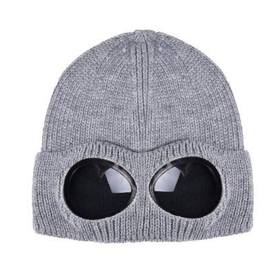 Strikket hue med beskyttelsesbriller Grey