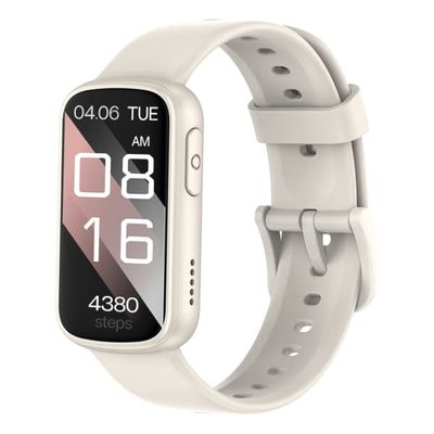 Multifunktionell smartklocka med Bluetooth-samtal för vardag och träning — 1.47-inch fyrkantig TFT, IP68, magnetisk laddning, kompatibel med Da Fit, 150mAh Beige