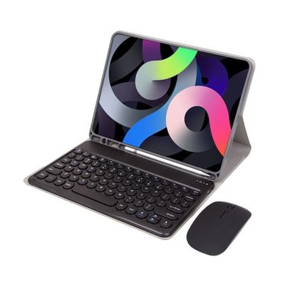 Bluetooth-tastaturveske - Midnattsvart + Bluetooth-mus - Kompatibel med Samsung Galaxy Tab A9 8.7 tommer (med pennholder)
