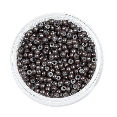 Nano silikonforede mikroringer for hårextensions DarkBrown
