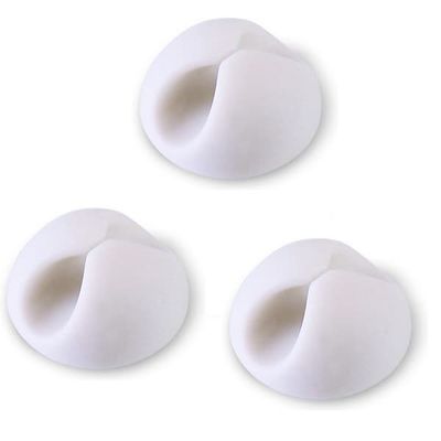 3-paks kabelholder White