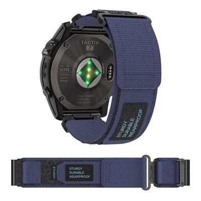 Nylon klokkerem for Garmin Watch Blue 22 mm