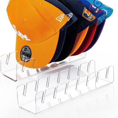 Baseballcaps-organisator, 2-pakning Transparent