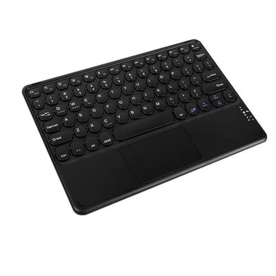 Bluetooth-tangentbord med runda tangenter och pekplatta - Kompatibelt med iPad, surfplattor och smartphones Black