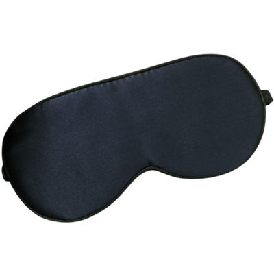 Silkesøvnmaske for kvinner og menn, 100 % silkeøyemaske Black