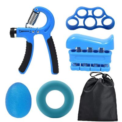 Håndgreps- og fingertrener, 5 deler Blue