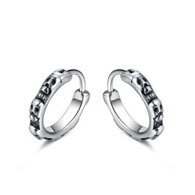 Vintage Skull Örhänge Silver
