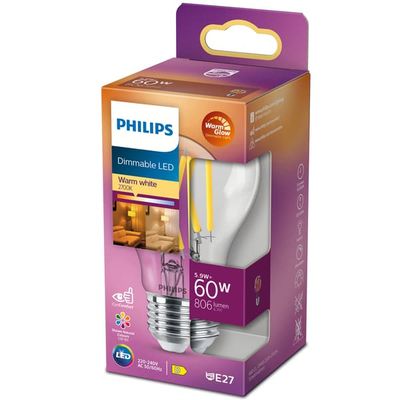 LED E27 Normaali 5,9 W (60 W) Kirkas Himmennettävä WarmGlow 806 lm