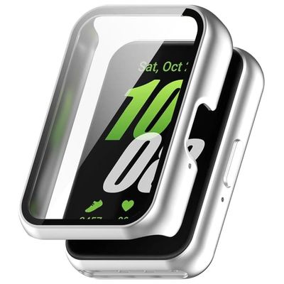 Deksel med skjermbeskytter i herdet glass til Samsung Galaxy Fit 3 (SM-R390) Silver