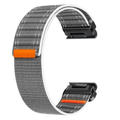 Nylon-klokke reim for Garmin Fenix 8/567X/pro/Epix 935/965 Grey 22 mm