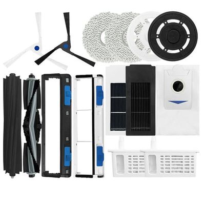Ecovacs Deebot kompatibel med udskiftningssæt - forbedret rengøring til X2 OMNI/COMBO i hjemmet, inkluderer børster, filtre, støvpose og moppeklud